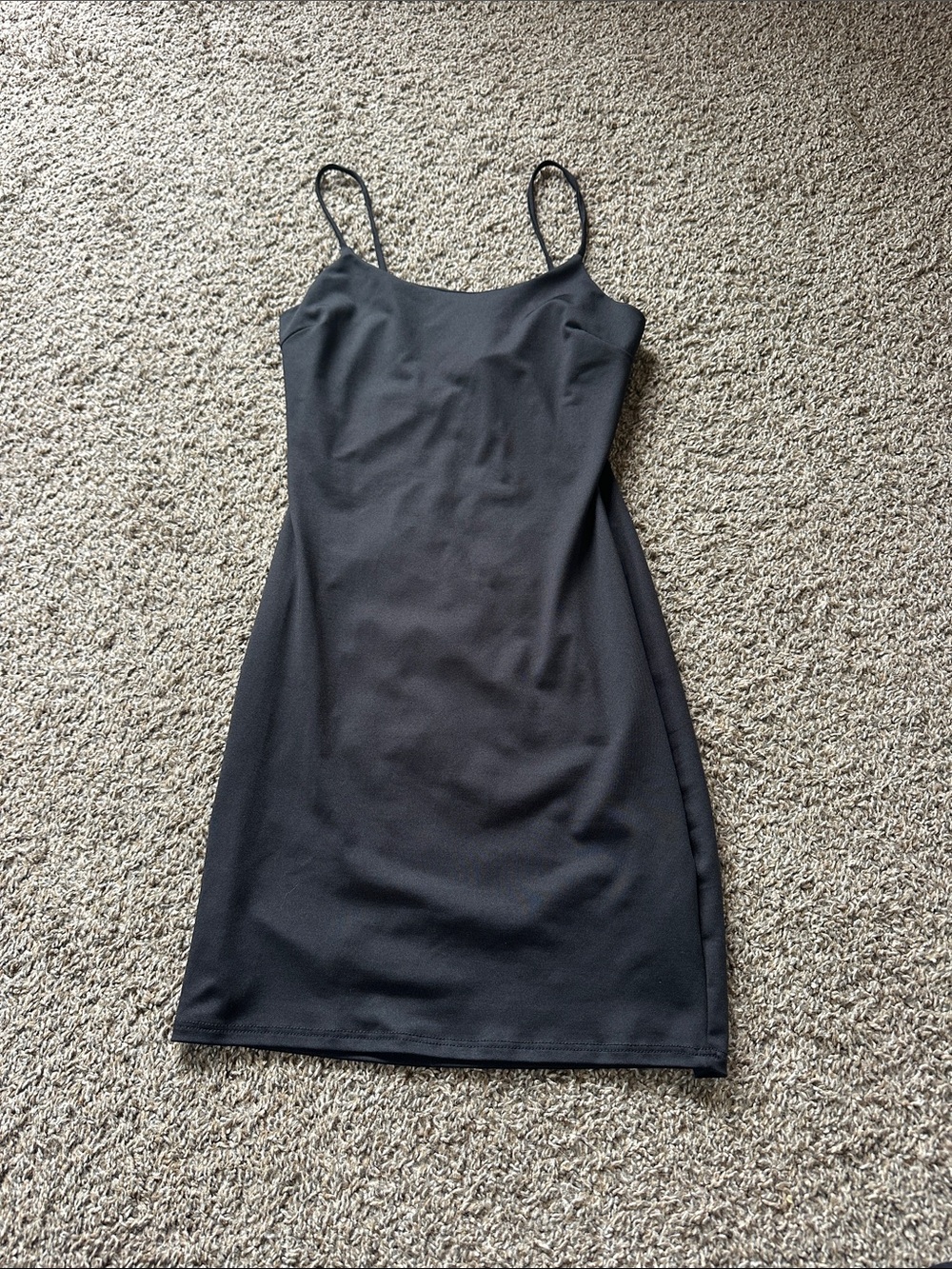 Classic Black Spaghetti-Strap Slip Dress